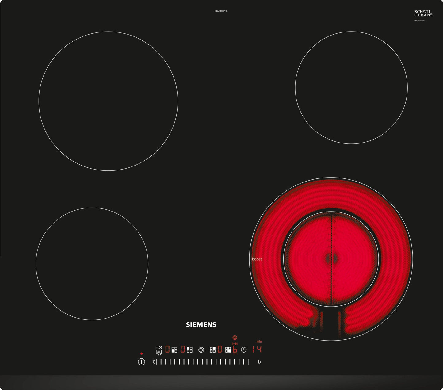 (NOVEDAD 2026) Placa vitroceramica Siemens iQ300 ET631FFP8E 60 cm 4 zonas