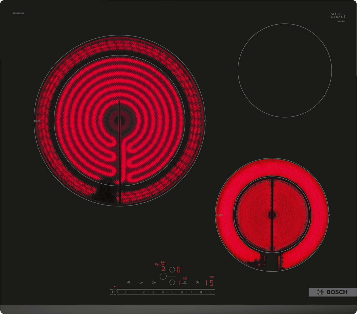 Placa vitrocerámica Bosch Serie 6 PKK631FP8E