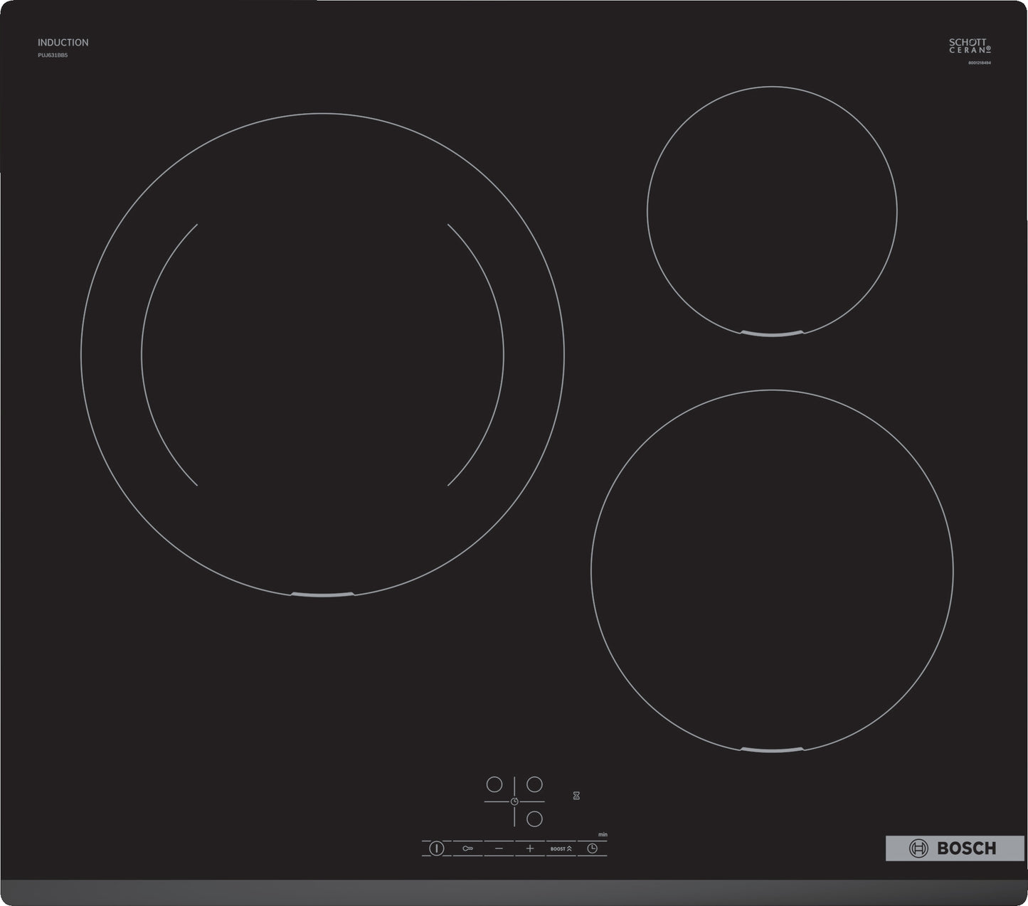 Placa de inducción Bosch Serie 4 PUJ631BB5E
