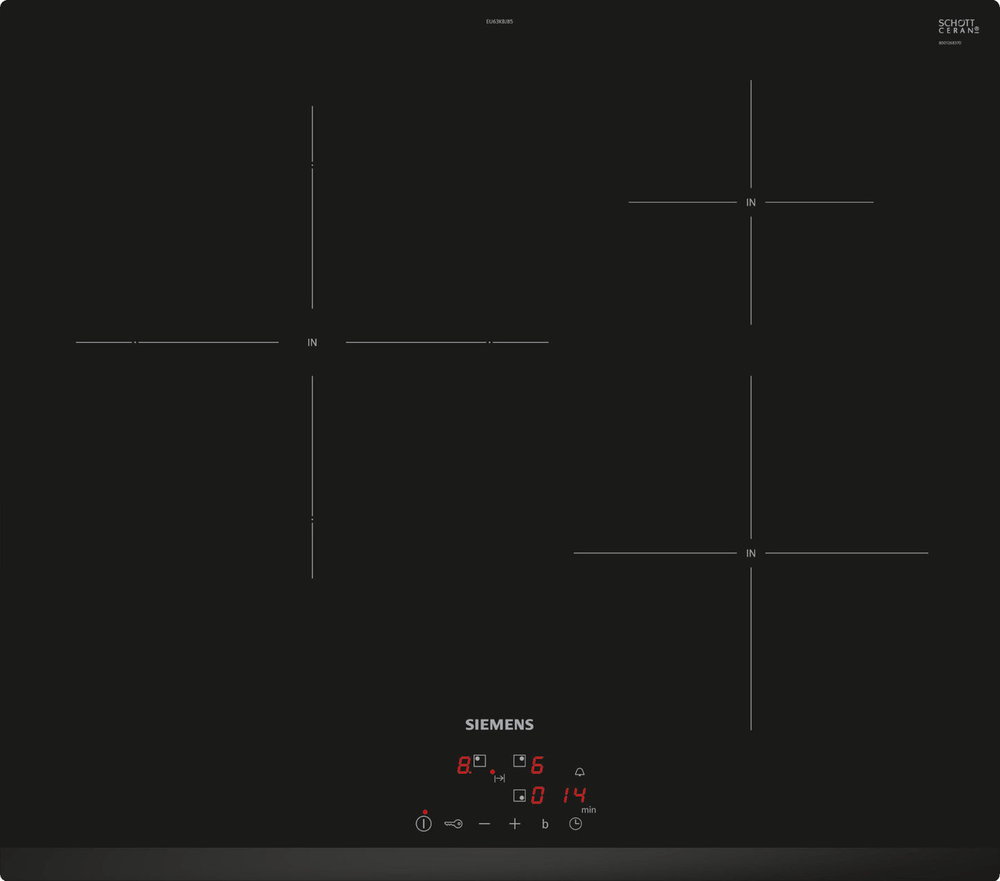 Placa de induccion Siemens 60 cm EU63KBJB5E