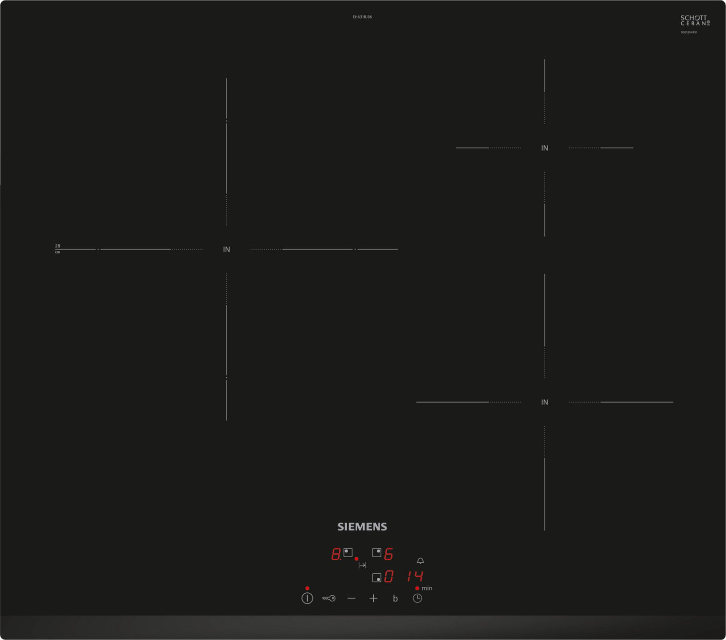 Placa de induccion Siemens 60 cm EH631BJB6E