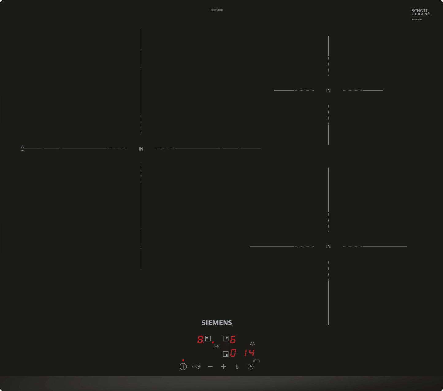 Placa de induccion Siemens 60 cm EH631BDB6E