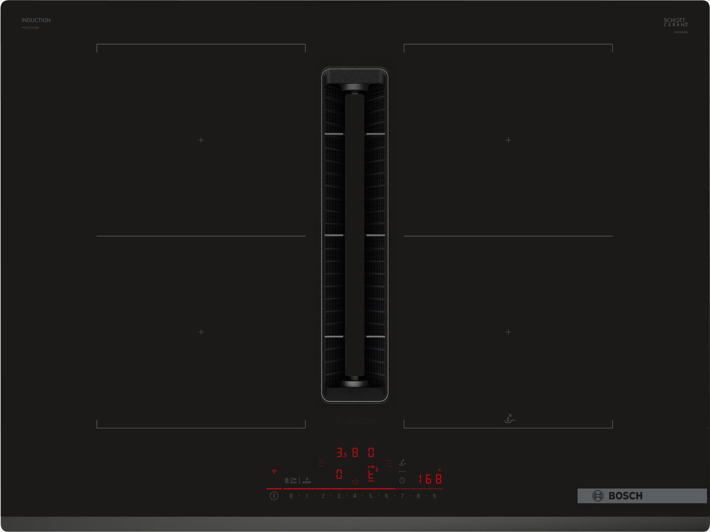 Placa de inducción con extracción Bosch Serie 6 PVQ731H26E