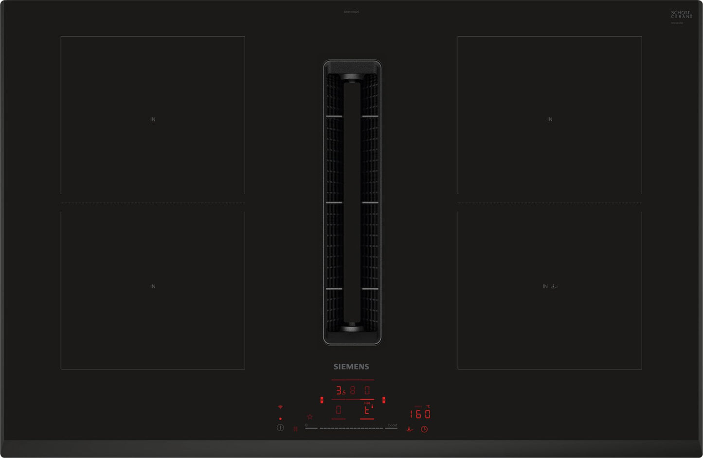 Placa de induccion con extractor integrado Siemens ED851HQ26E