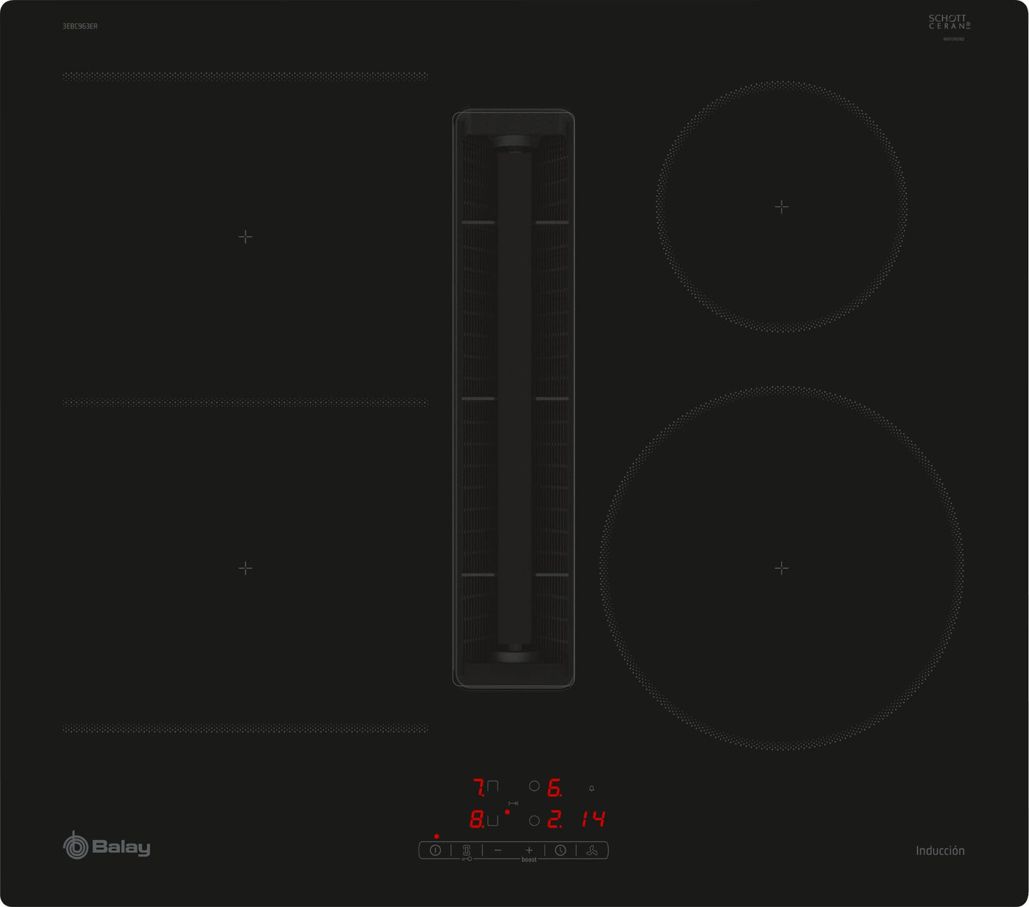 Placa con extractor integrado Balay 3EBC963ER