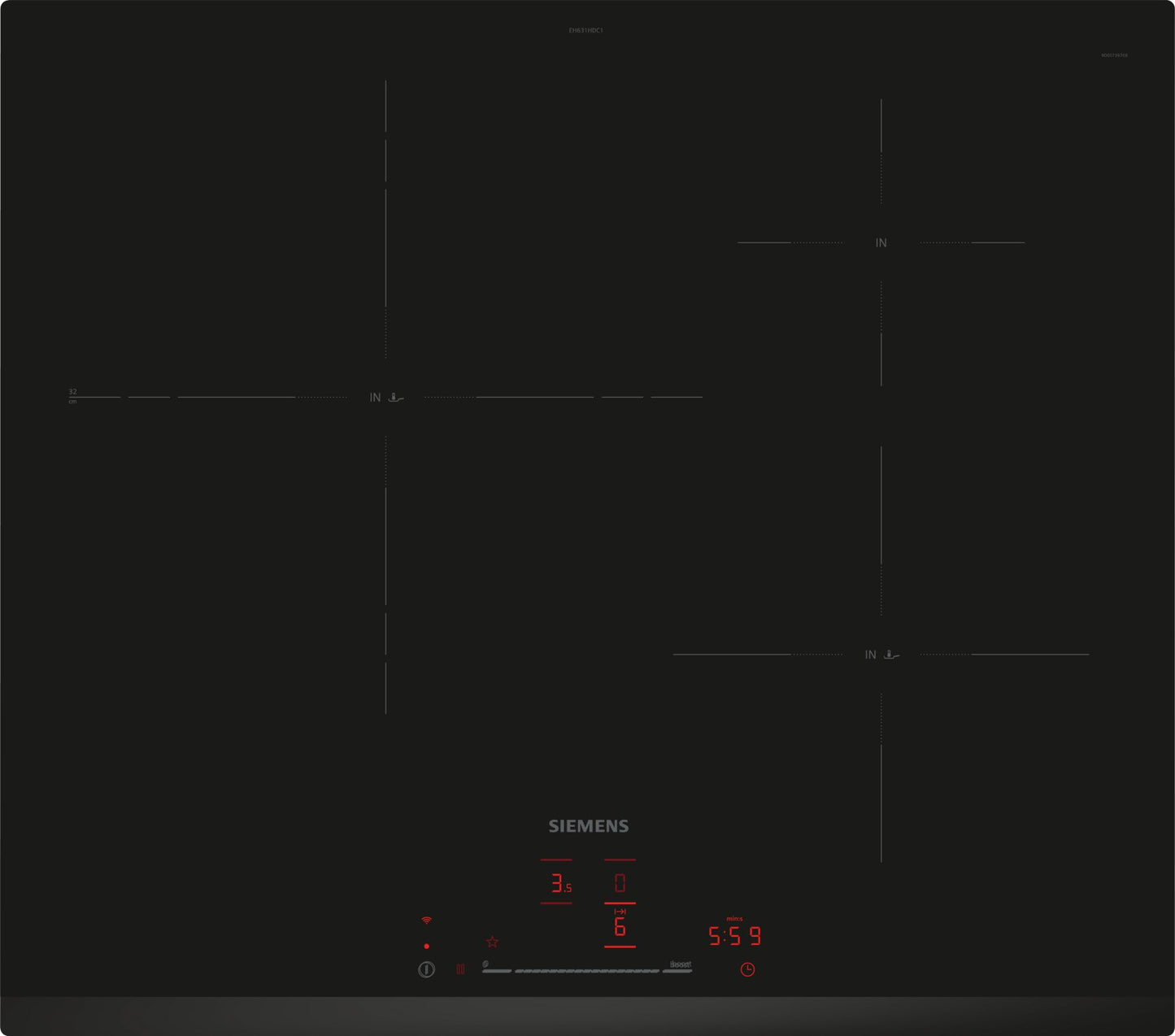 Placa de induccion Siemens 60 cm EH631HDC1E