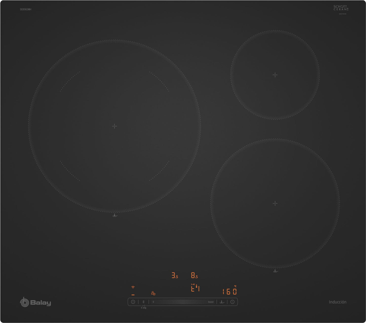 (NOVEDAD) Placa de inducción Balay 3EB965MH Negro mate
