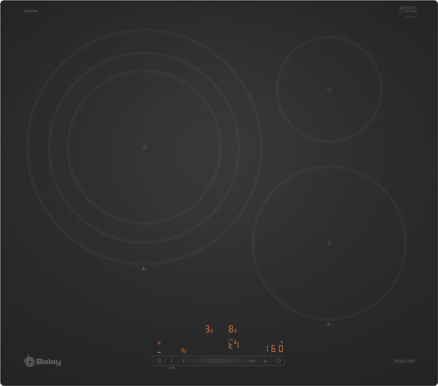 (NOVEDAD) Placa de inducción Balay 3EB967MH Negro mate