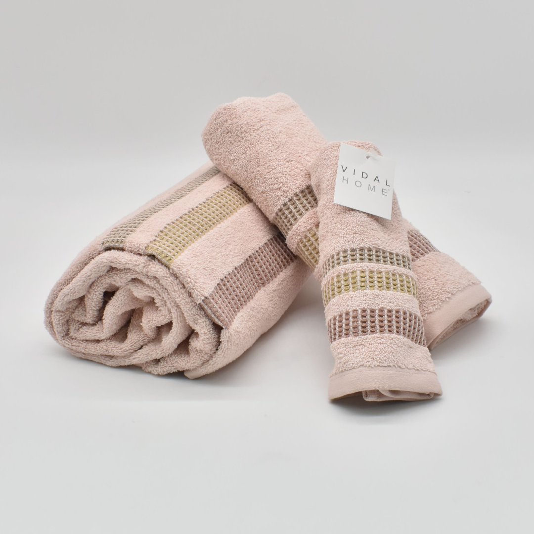 JUEGO DE TOALLAS 3 PIEZAS CHLOE ROSA VIDAL HOME