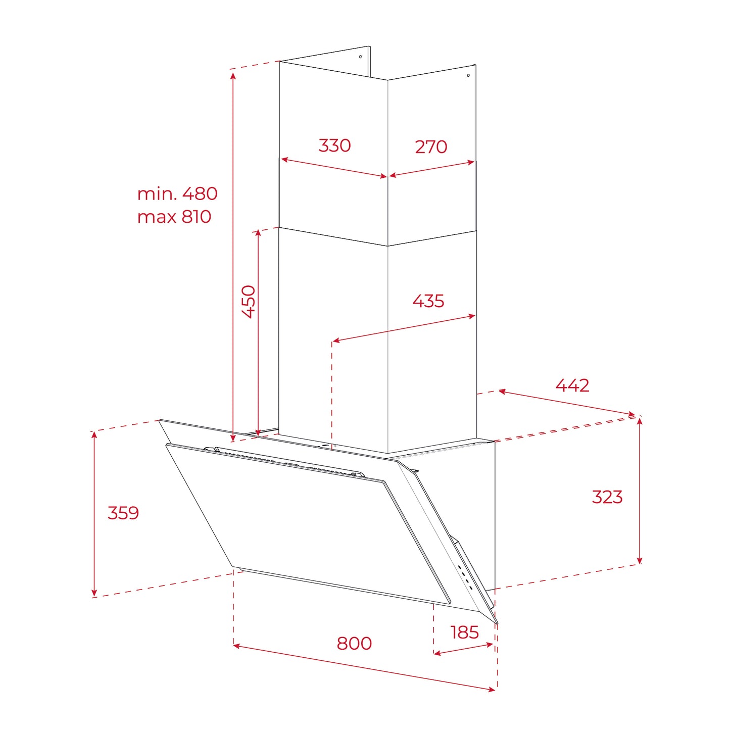 Campana de extraccion 80 cm Teka Infinity DVI 88 G1