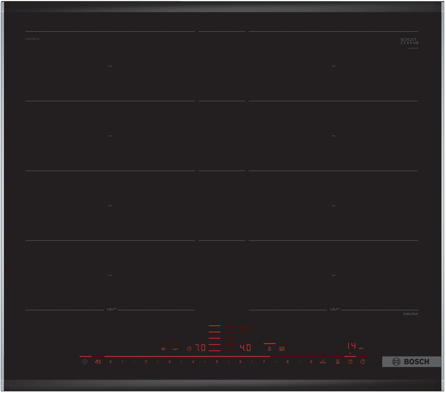 Placa de inducción Bosch Flex total Serie 8 PXY675DC1E