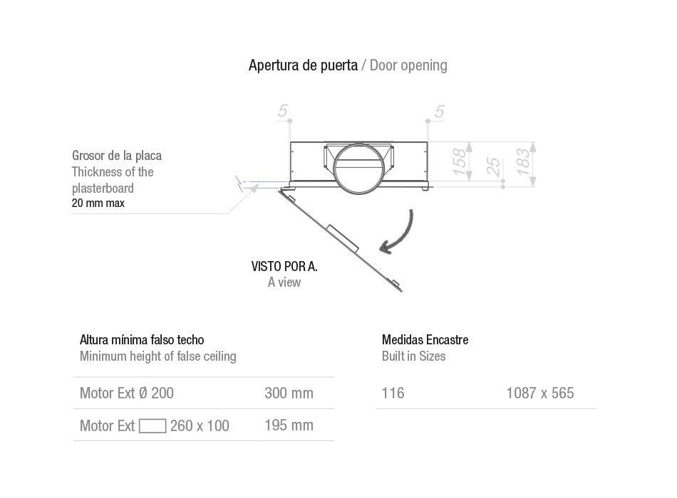 Campana de techo Pando E-240