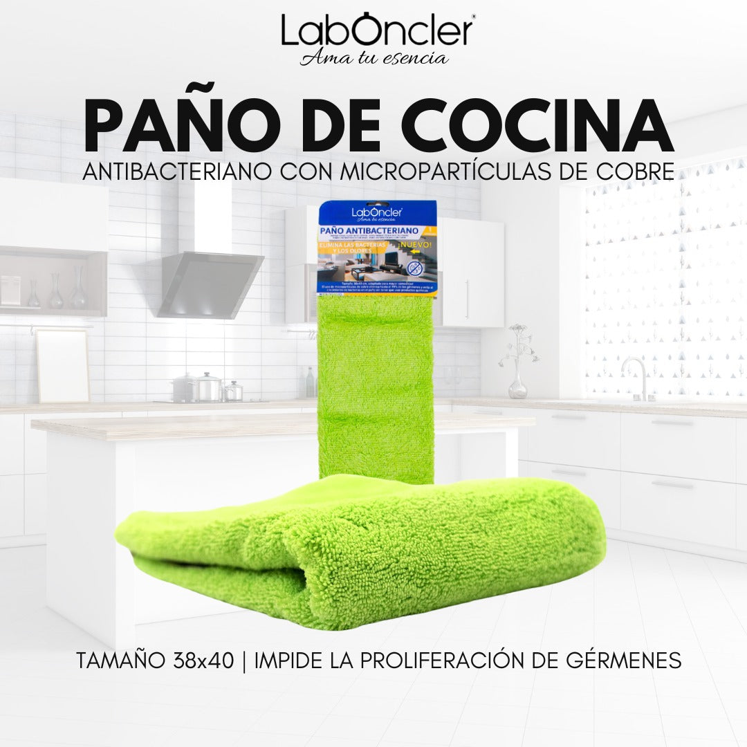 PAÑO COCINA ANTIBACTERIANO 38x40 CM LABONCLER