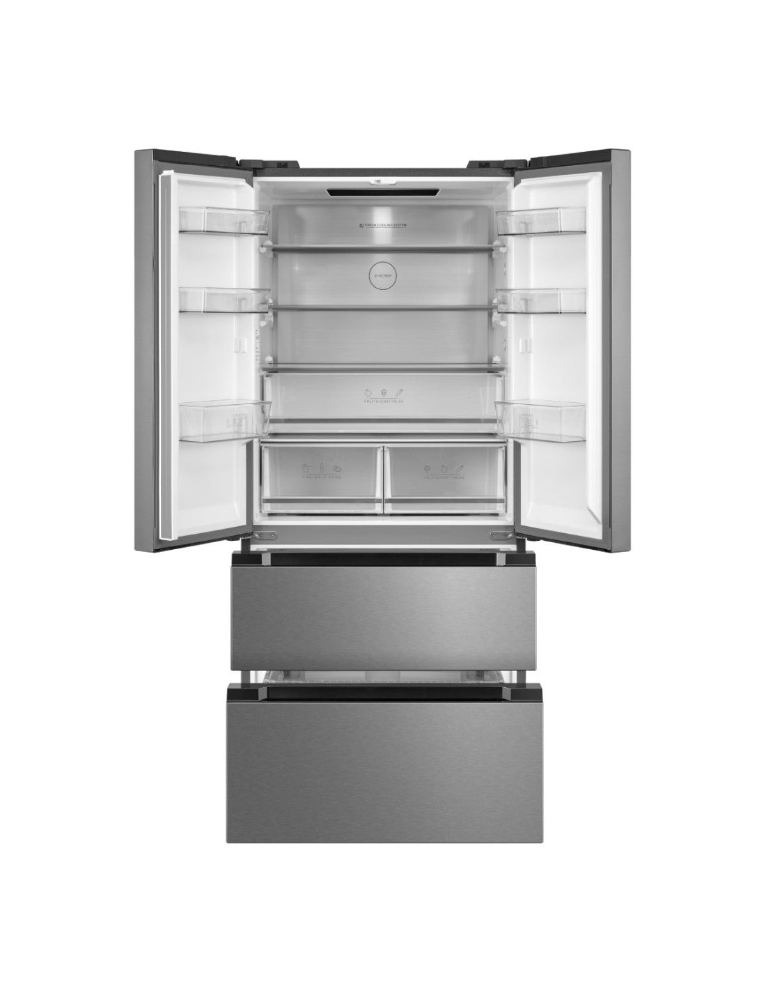 Frigorífico puerta francesa Johnson 190x84 cm 2 puertas 2 cajones E Inox JRFD1908ENX