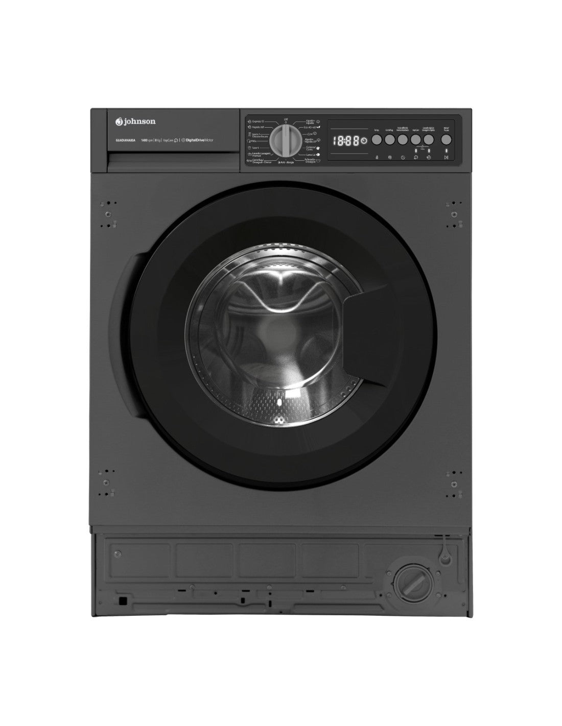 Lavadora integrable Johnson 8 Kg 1400 RPM GUADIANA80A