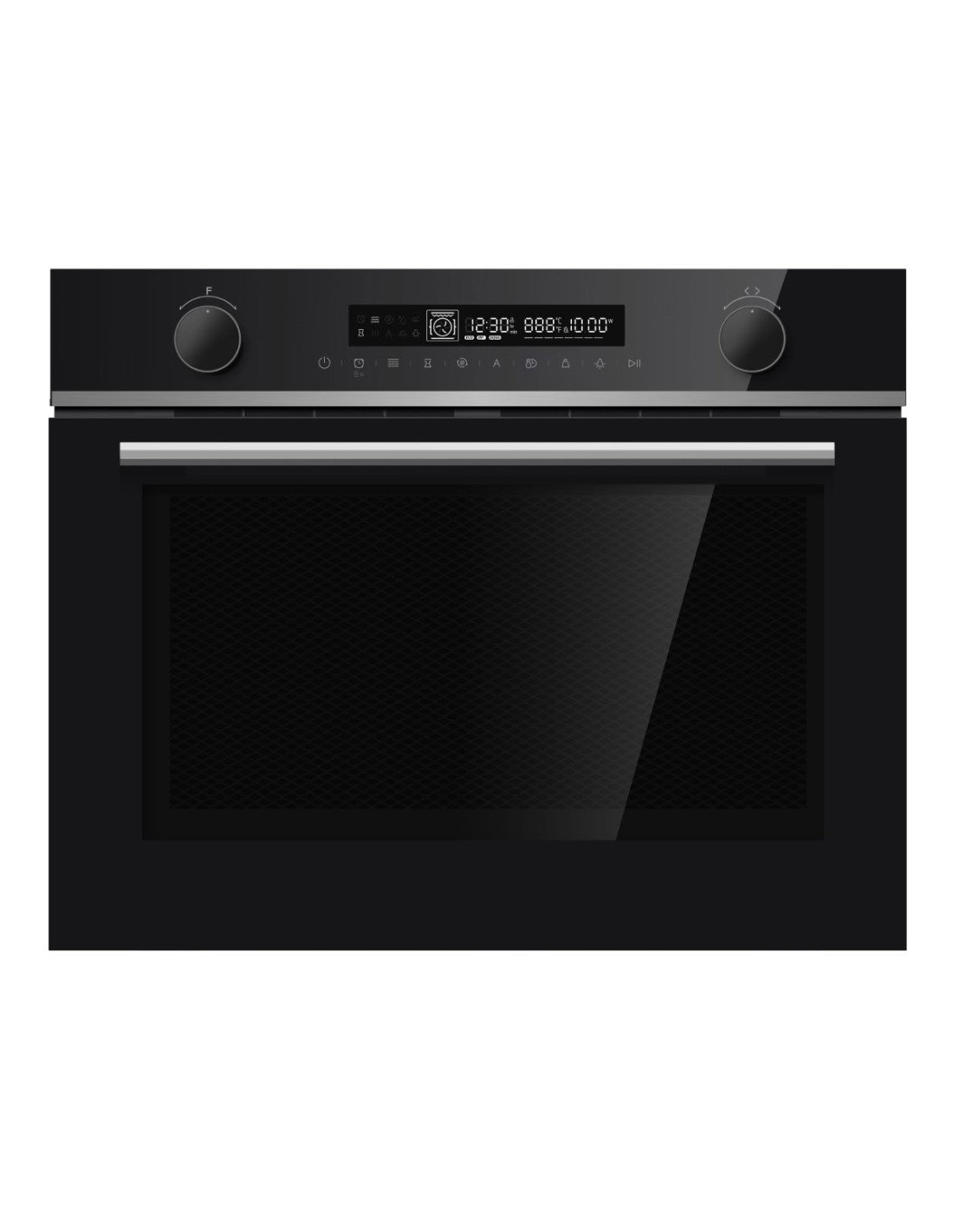 Horno compacto con microondas Johnson cristal negro JOR50MI