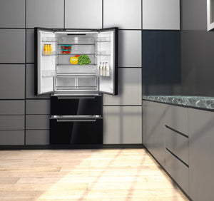 Frigorífico puerta francesa Nodor 190x84 cm cristal negro TWIN 189 TNF GDB Nodor