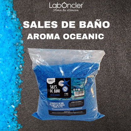 SALES DE BAÑO RICAS EN MAGNESIO AROMA OCEANIC. 1 kg.