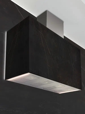 Campana decorativa de pared Pando modelo P-746 Inox + Dekton® Pando