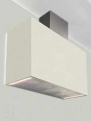 Campana decorativa de pared Pando modelo P-746 Inox + Dekton® Pando