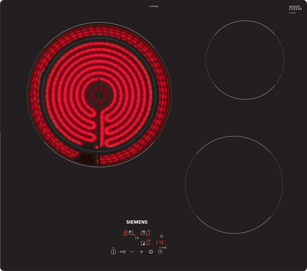 Siemens ET61RBKB8E Placa vitrocerámica 60 cm 3 Zonas