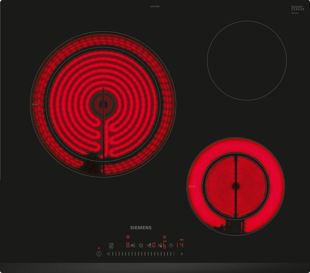 Siemens ET631FKP8E Placa vitrocerámica 60 cm 3 Zonas