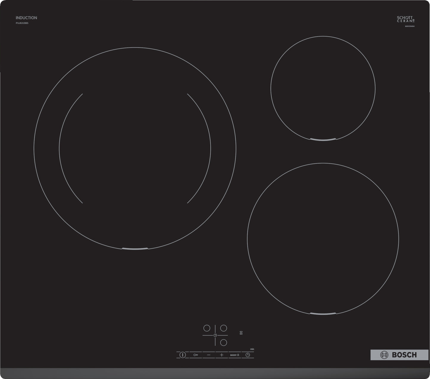 Placa de inducción 60 cm Bosch PUJ631BB5E