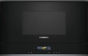 Siemens BE732L1B1 iQ700 Microondas integrado con grill 21 litros Cristal negro Apertura a izquierda