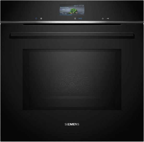 Siemens HM776GKB1 iQ700 Horno pirolítico con microondas 60 cm AirFry Cristal negro Clase A+ Siemens