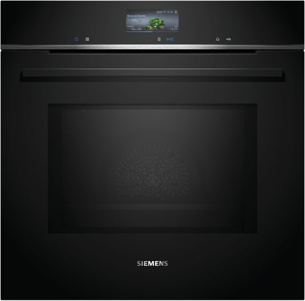 Siemens HM736GAB1 iQ700 Horno multifunción con microondas 60 cm AirFry Cristal negro Clase A+