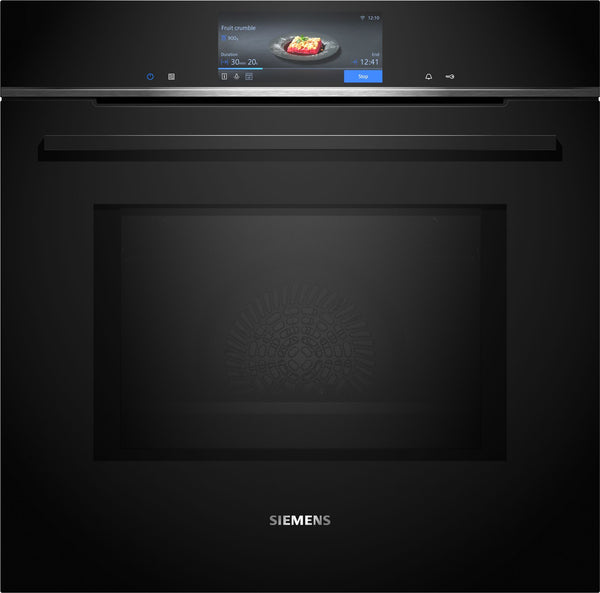 Siemens HM778GMB1 iQ700 Horno pirolítico con microondas 60 cm AirFry Cristal negro Clase A+