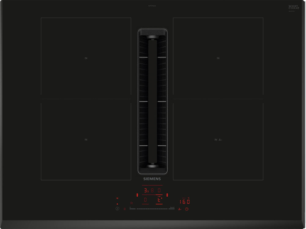 Siemens ED751HQ26E Placa de inducción con extractor integrado 70 cm 2 Zonas CombiInducción Clase B