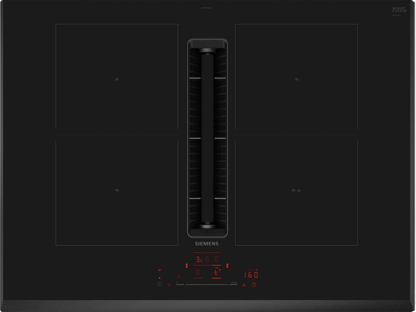 Placa de induccion con extractor integrado Siemens ED751HQ26E