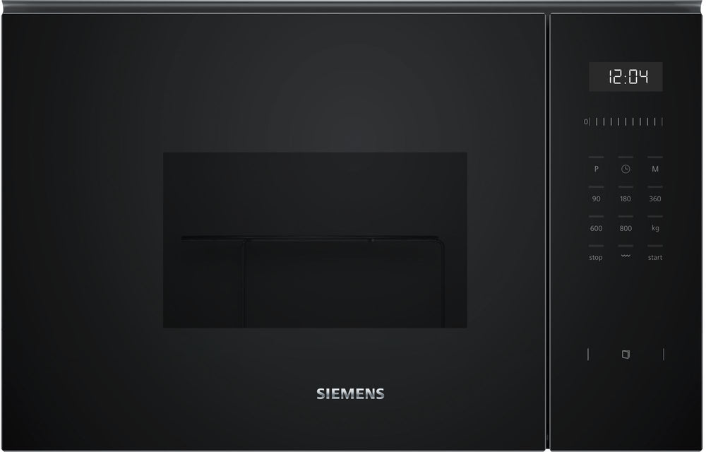 Siemens BE525LMB1 Microondas integrado con grill 20 litros Cristal negro