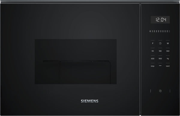 Siemens BE555LMB1 Microondas integrado con grill 25 litros Cristal negro