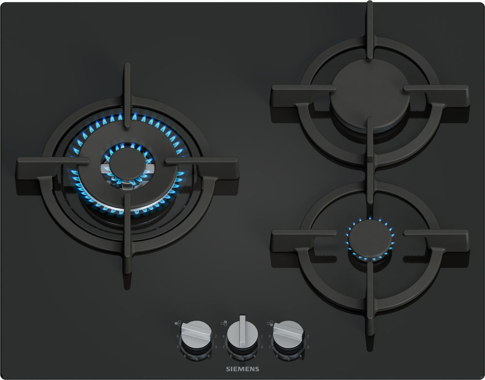 Siemens EP6A6CI10 Placa de gas 60 cm Cristal negro 3 Zonas