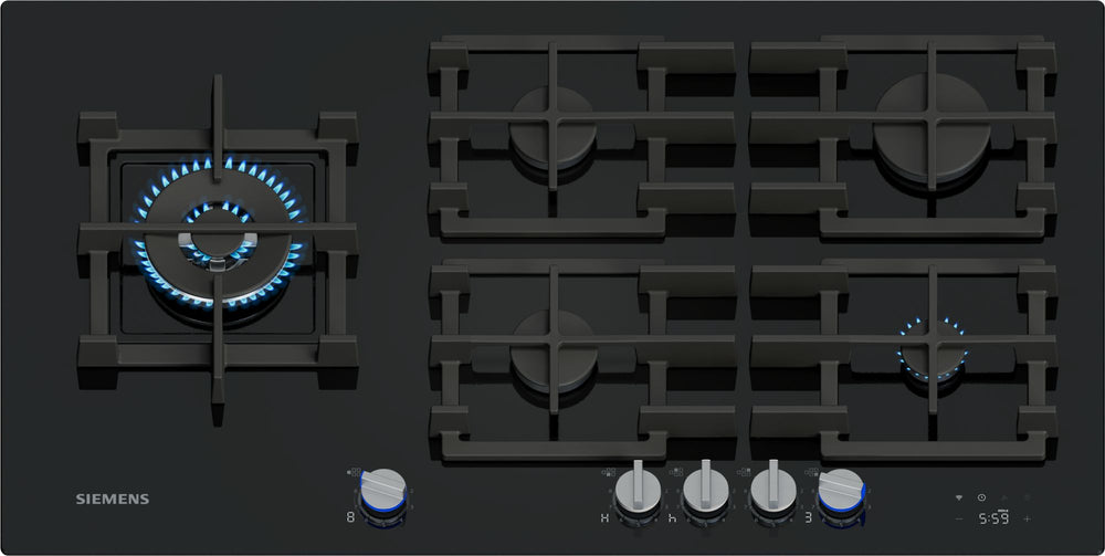 Siemens ER9A6SH40 iQ700 Placa de gas 90 cm Cristal negro 5 Zonas