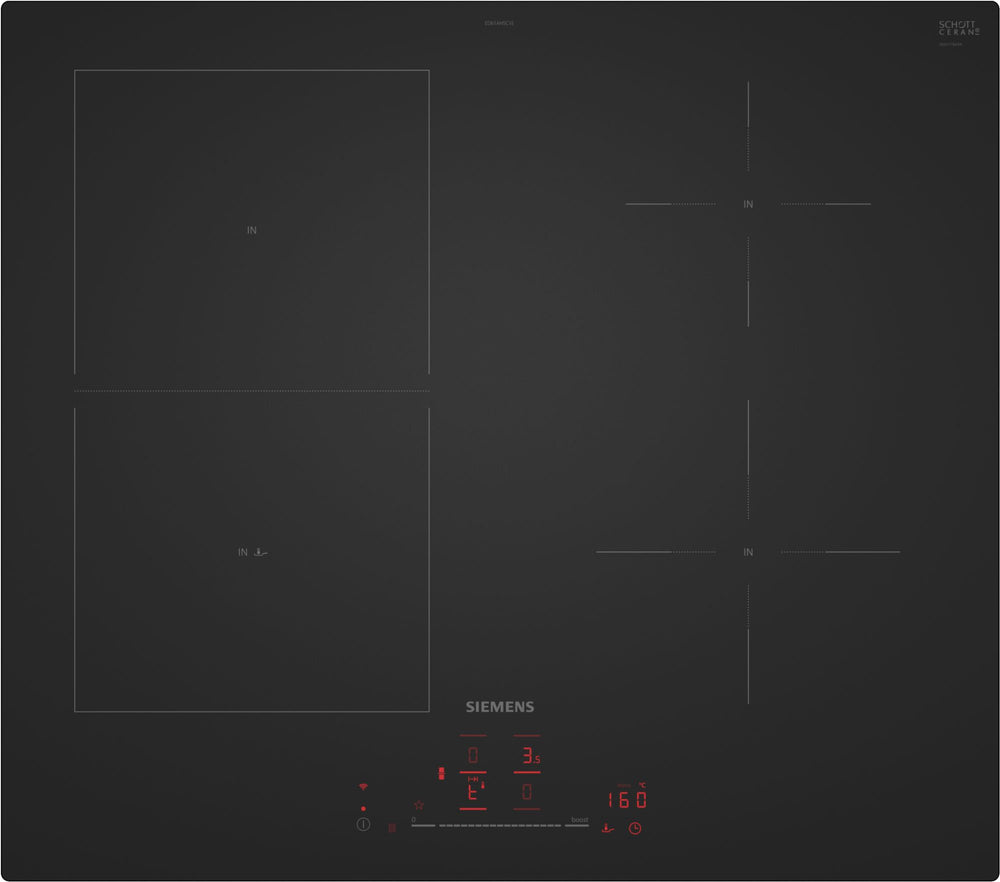 Siemens ED61AHSC1E Placa de inducción 60 cm Cristal mate CombiInducción + 2 Zonas