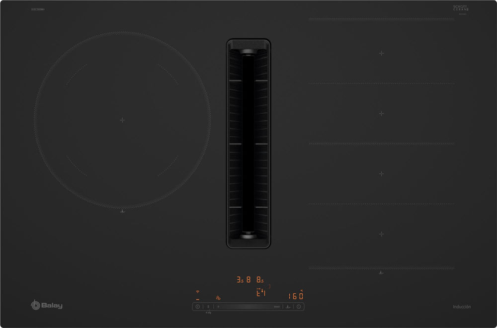 (NOVEDAD) Placa con extractor integrado Balay 3EBC989MH Negro mate