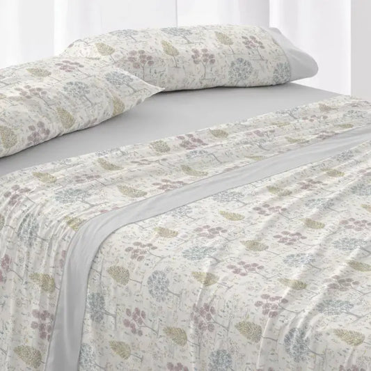 JUEGO DE SABANAS TELA 544 GRIS BURRITO BLANCO.