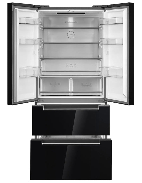 Frigorífico puerta francesa Nodor 190x84 cm cristal negro TWIN 189 TNF GDB Nodor