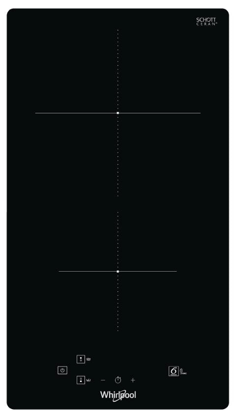 Placa Induccion dos zonas ancho 30cm Whirlpool WSQ0530NE