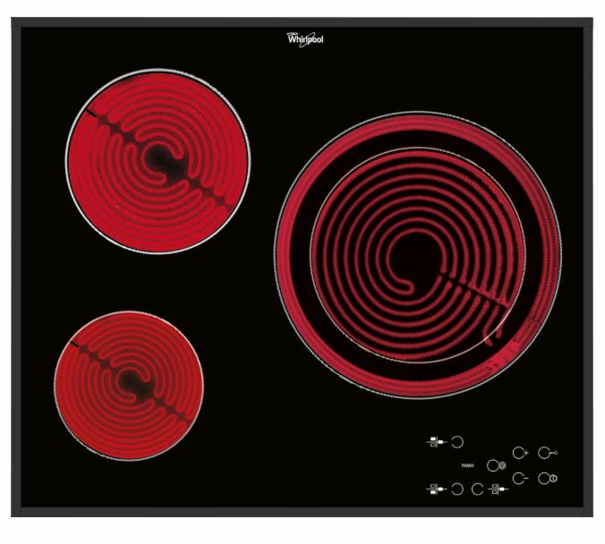 Placa Vitroceramica 3 fuegos Whirlpool AKT807BF