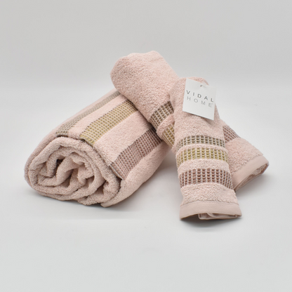 JUEGO DE TOALLAS 3 PIEZAS CHLOE ROSA VIDAL HOME