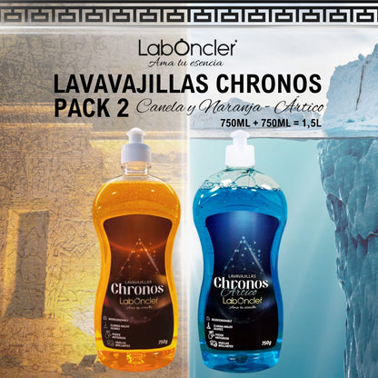 LAVAVAJILLAS MANUAL CHRONOS PACK 2 UNIDADES 750 ML. LABONCLER