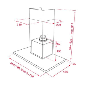 Campana de pared Teka 90 cm DLH 986 T Acero Inoxidable 40487182