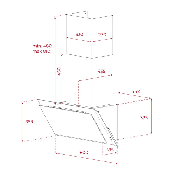 Campana de extraccion 80 cm Teka Infinity DVI 88 G1 EOS BM Teka