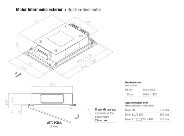 Campana de techo Pando E-252
