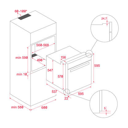 Horno multifunción Teka Infinity Hidrolítico HLB 84 G1 BM