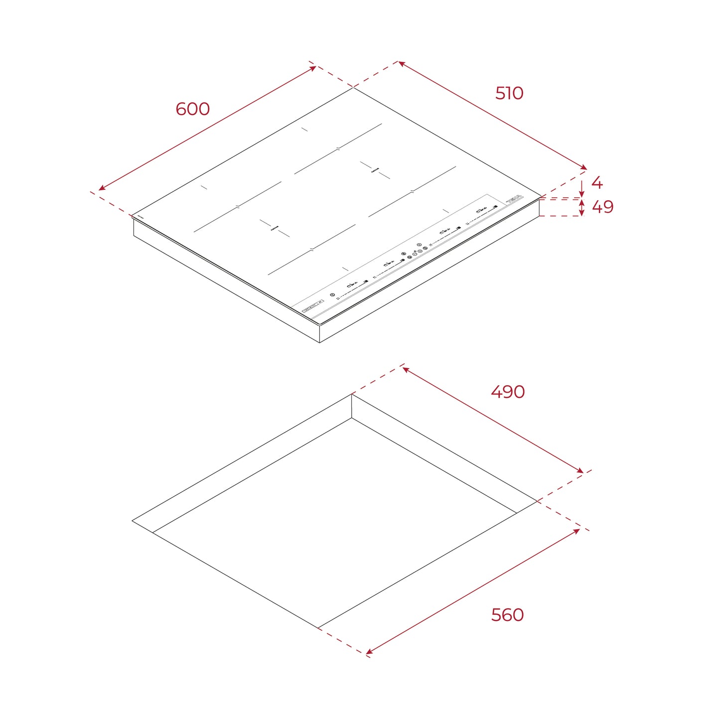 Placa de inducción 60 cm  Flex Teka Infinity IBF 64 G1